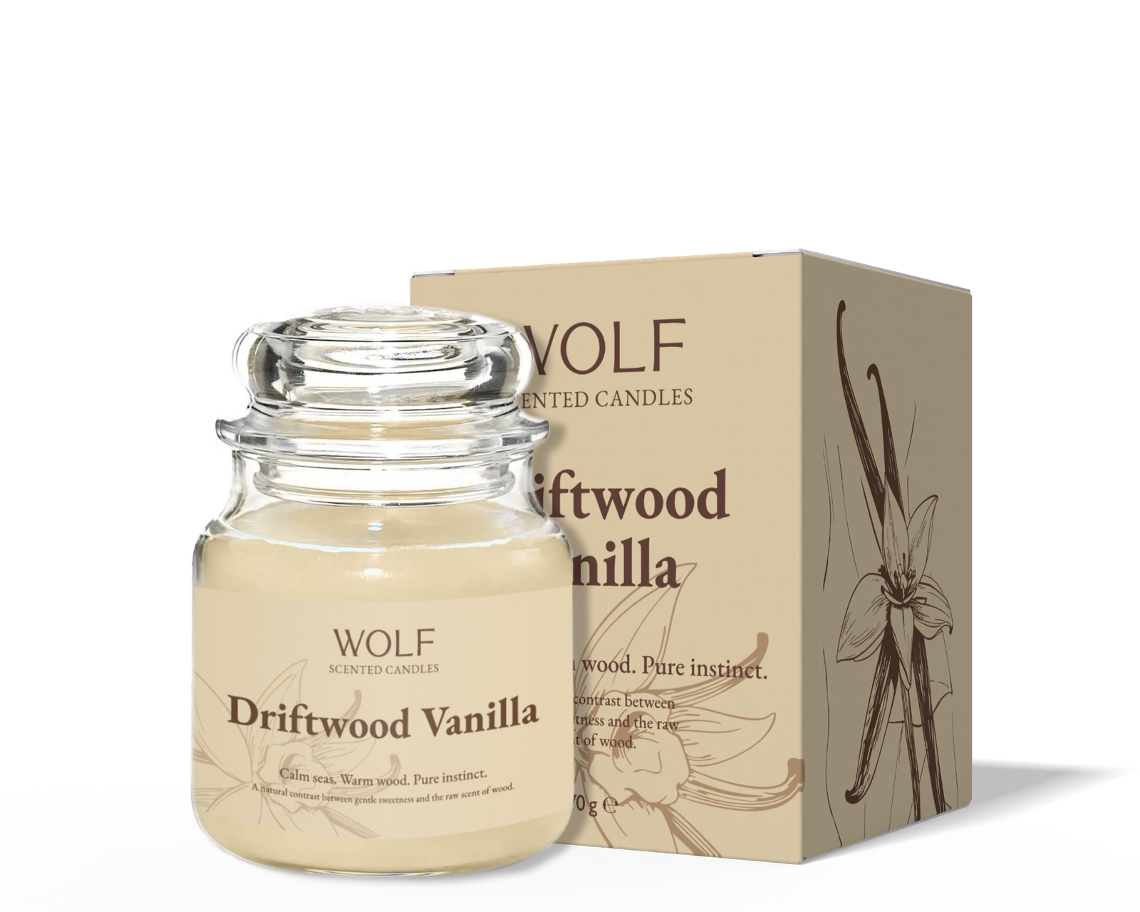 Ambientalna sveča Driftwood Vanilla